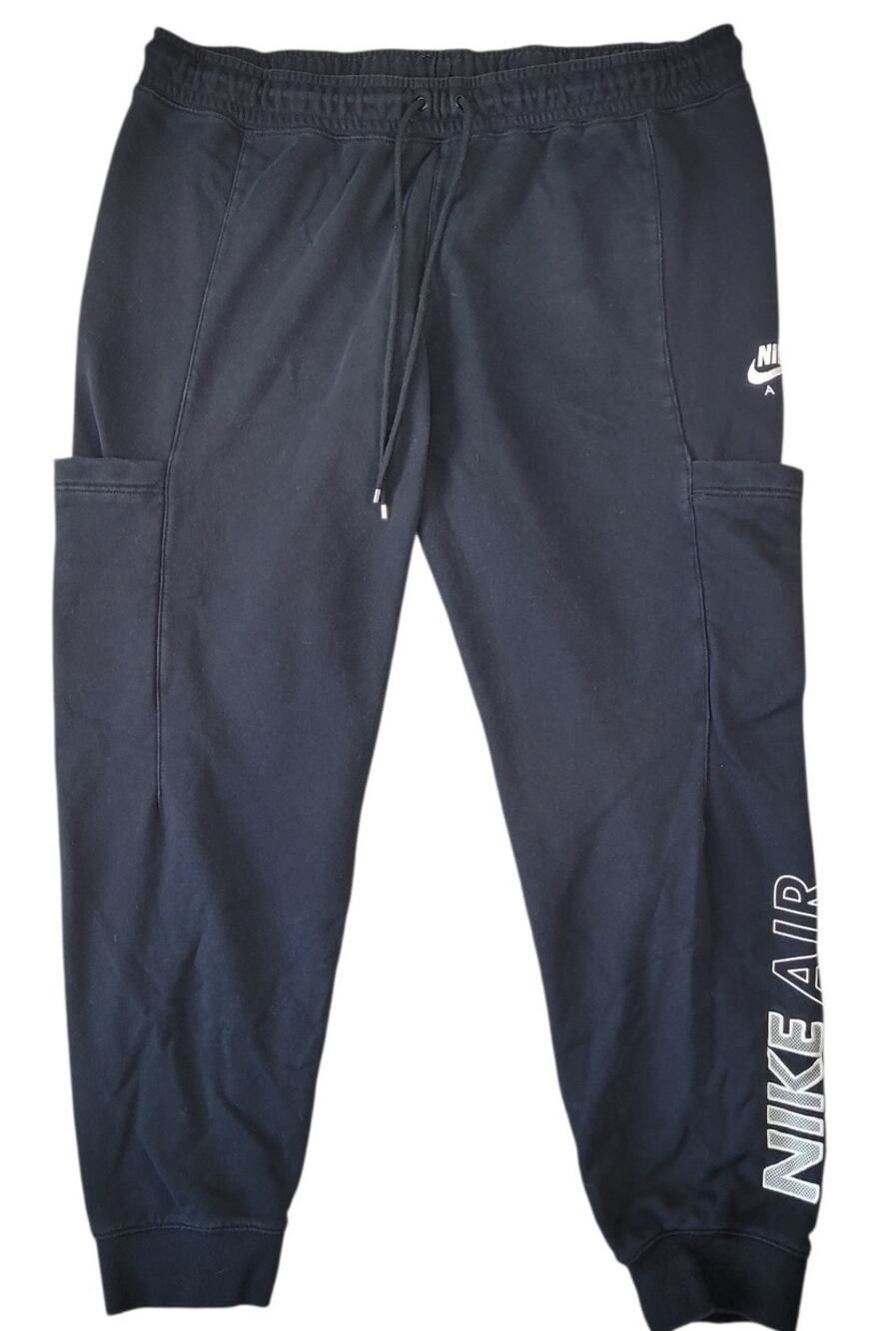 Nike Air Cargo Joggers Black Fleece Athleisure XL Streetwear Sports Active Comfy
